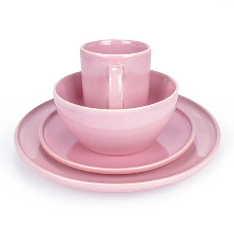 16PCS Dinnerware Dish Set(Pink)